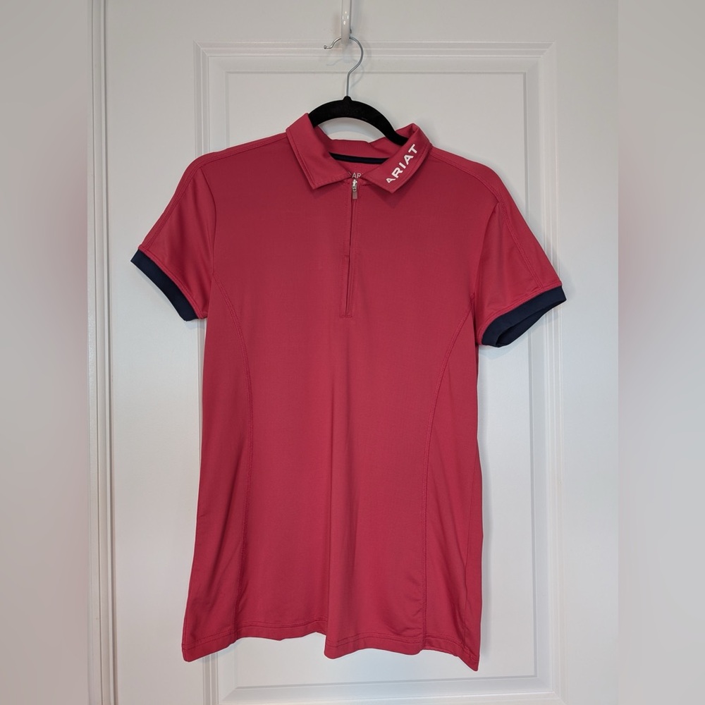 Ariat Tek Women’s Bandera 1/4 Zip Short Sleeve Polo Size Small